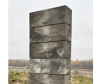 Каменный заборный блок Дым - превью